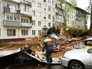 В Щёлкове сдуло крышу с пятиэтажного дома
