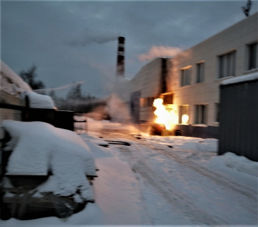 В Подольске потушили резервуар с сжиженным газом