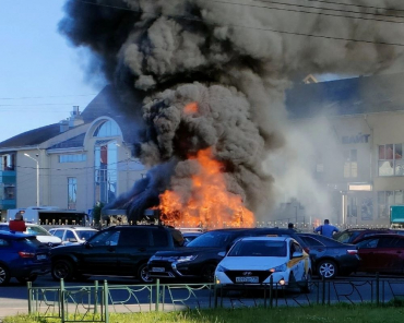 В Сергиевом Посаде сгорел неисправный автобус